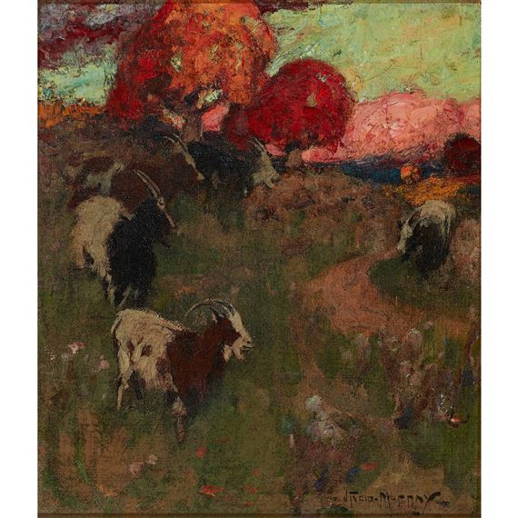 LANDSCAPE WITH GOATS by John Reid Murray