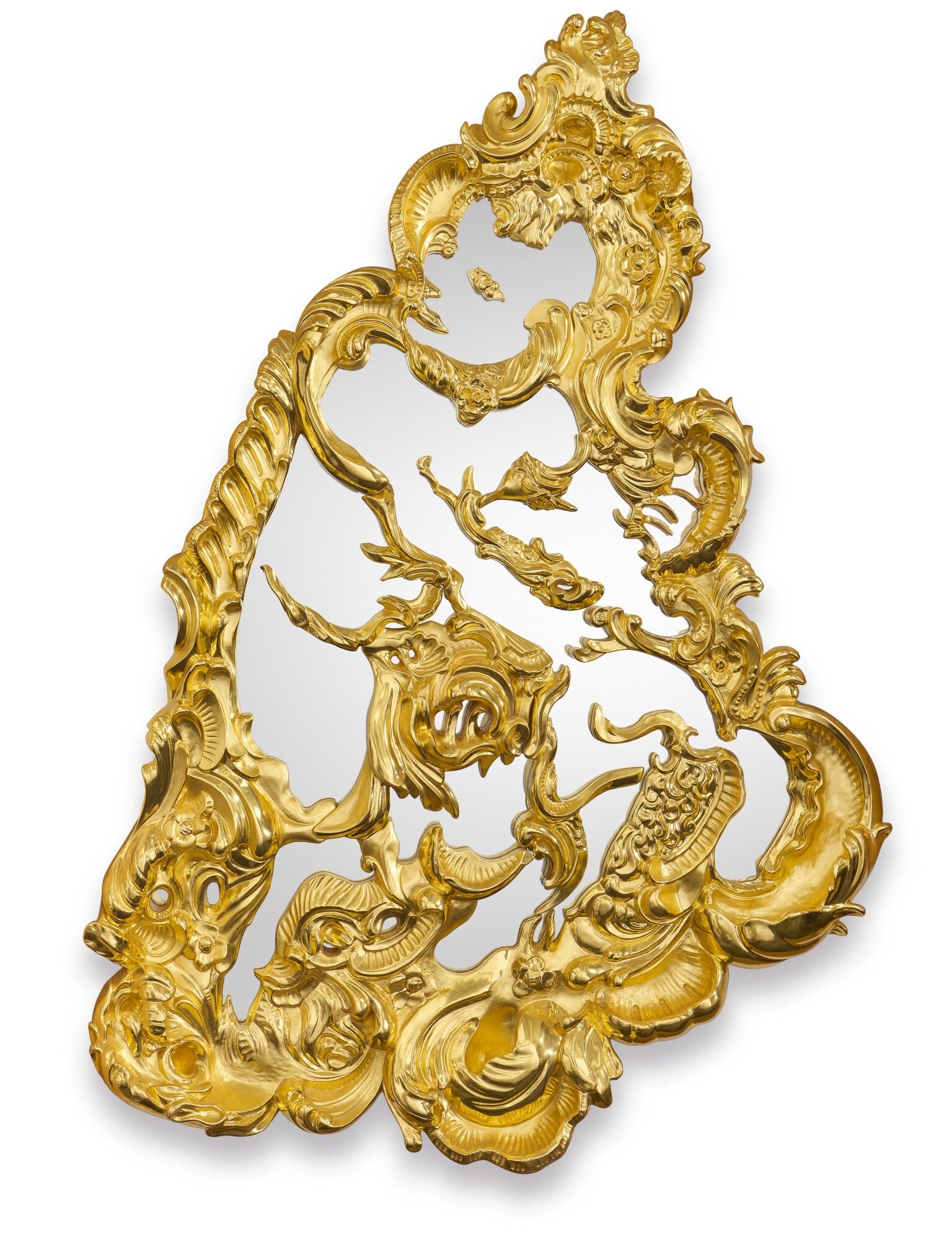 Artwork by Jeff Koons, CHRIST AND THE LAMB, Made of gilded wood