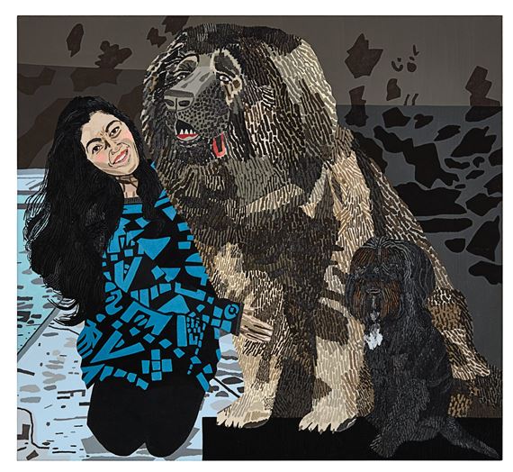 SHIO WITH TWO DOGS
