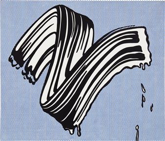 WHITE BRUSHSTROKE I - Roy Lichtenstein