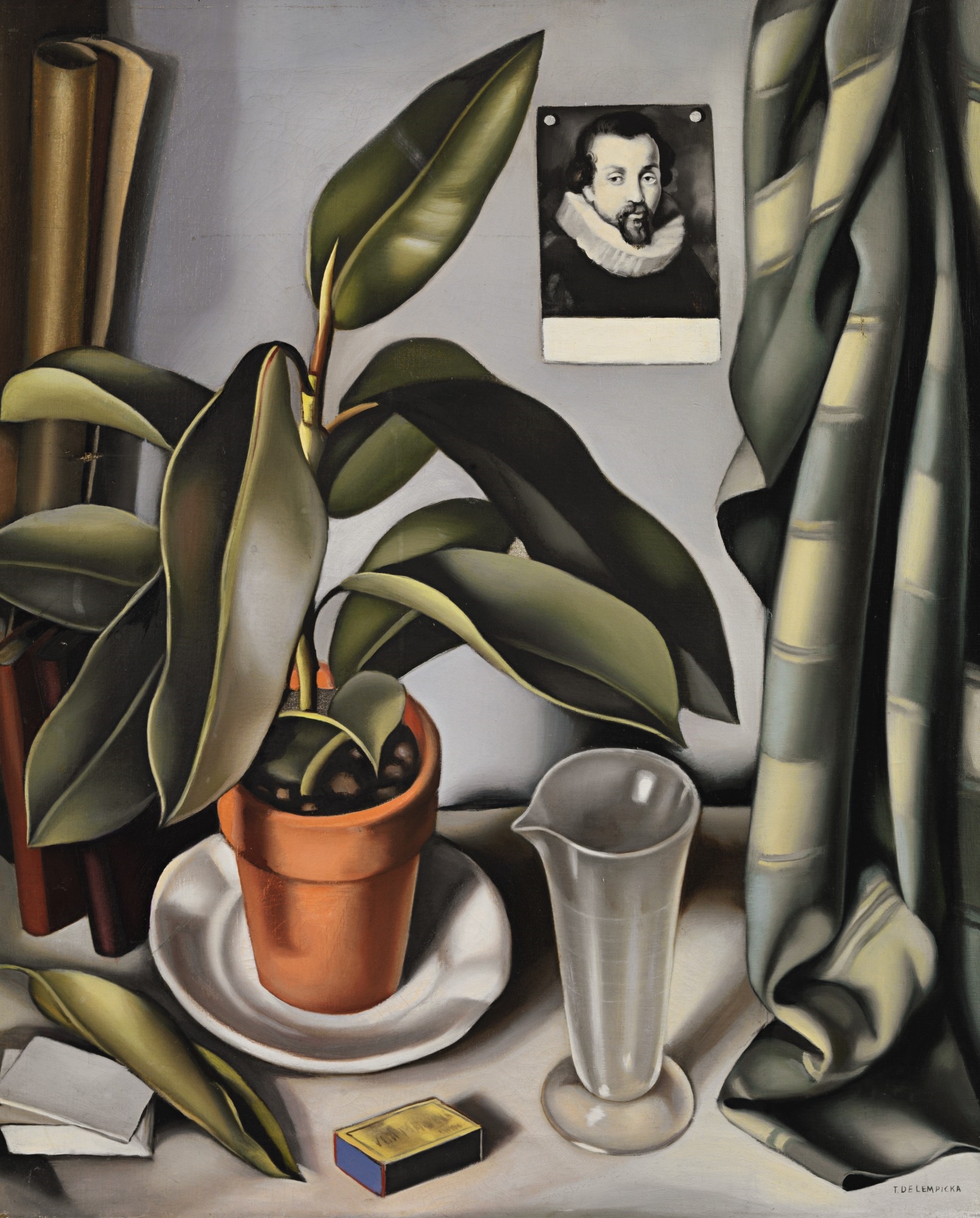 Framework Flowers Tamara de Lempicka Vase with Lilies Print On Canvas Paint  Brushstrokes Home Décor Tapestries