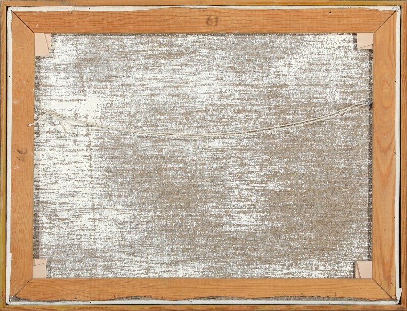 Artwork by Grethe Bagge, Still life with flowers and cups on a table, Made of Oil on canvas