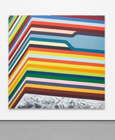 evasion XVIII (a building with one window lifted) by Franz Ackermann, Painted in 1998