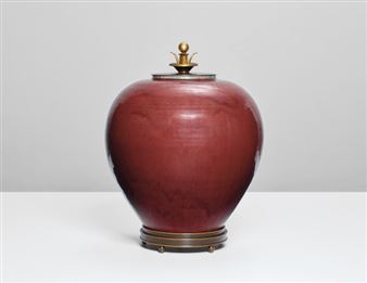 Large lidded vase on stand - Carl Halier