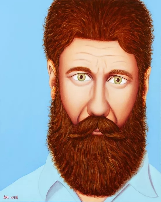 Artwork by Mark Olsen, Untitled – Bearded Man, Made of oil on canvas