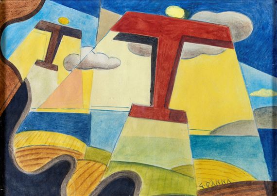 Aerei Caproni in volo by Giulio d’Anna, ca 1936