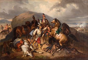 On the battle field ('Hetman horse') - Józef Brodowski