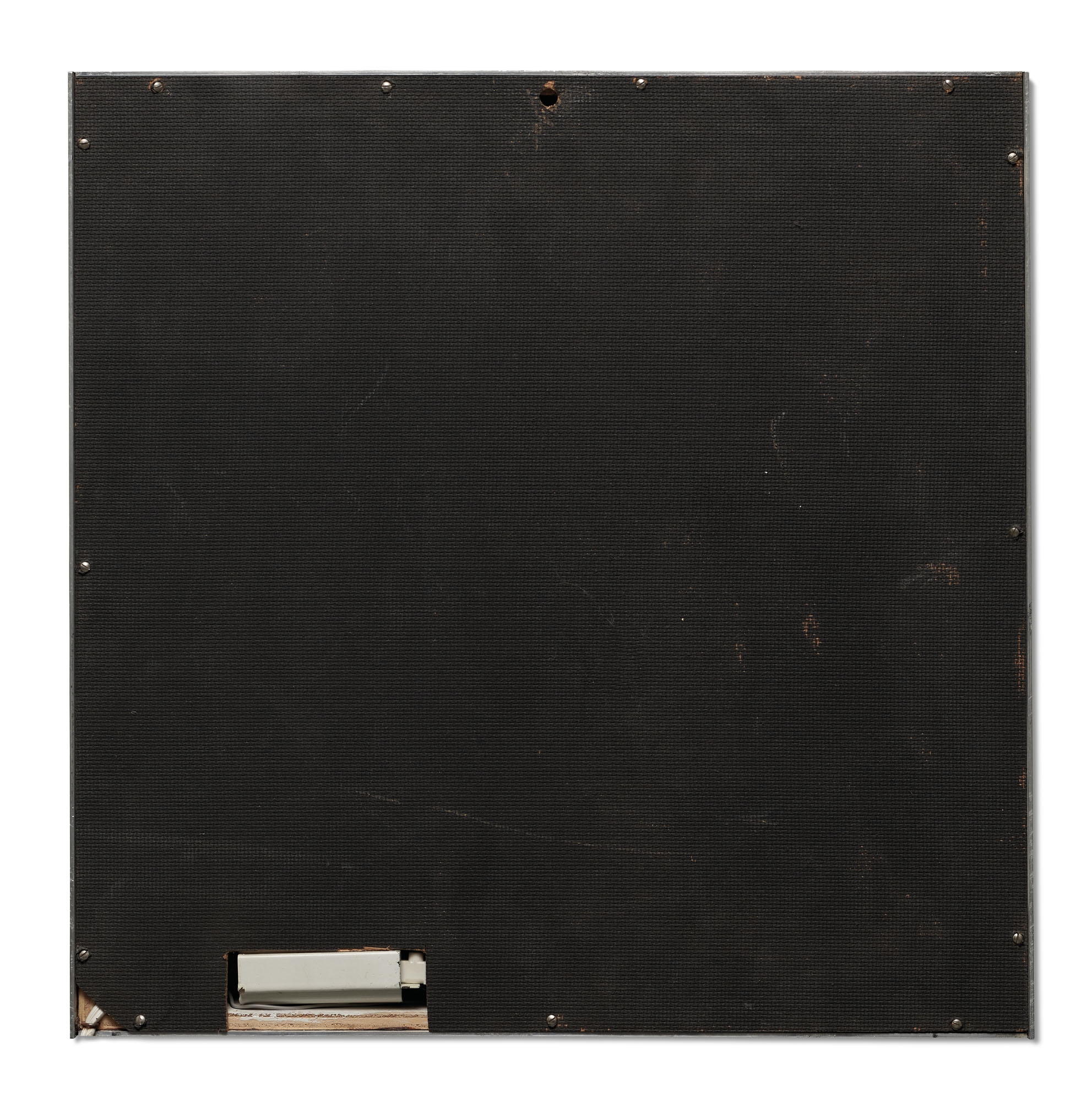 Artwork by Angel Duarte, V 35, Made of neon, plexiglas, wood, aluminium and electric system