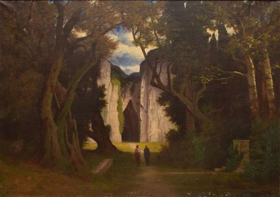 Dante et Virgile vers l'Enfer by Eduard Rüdisühli