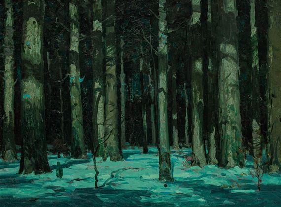 Winter Forest, Nocturne by John Fabian Carlson