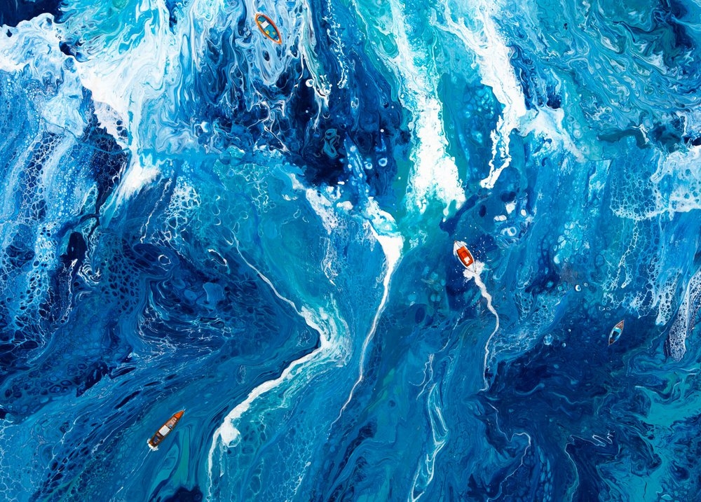 Artwork by Marzena Bis, Voyage, Made of acrylic/canvas