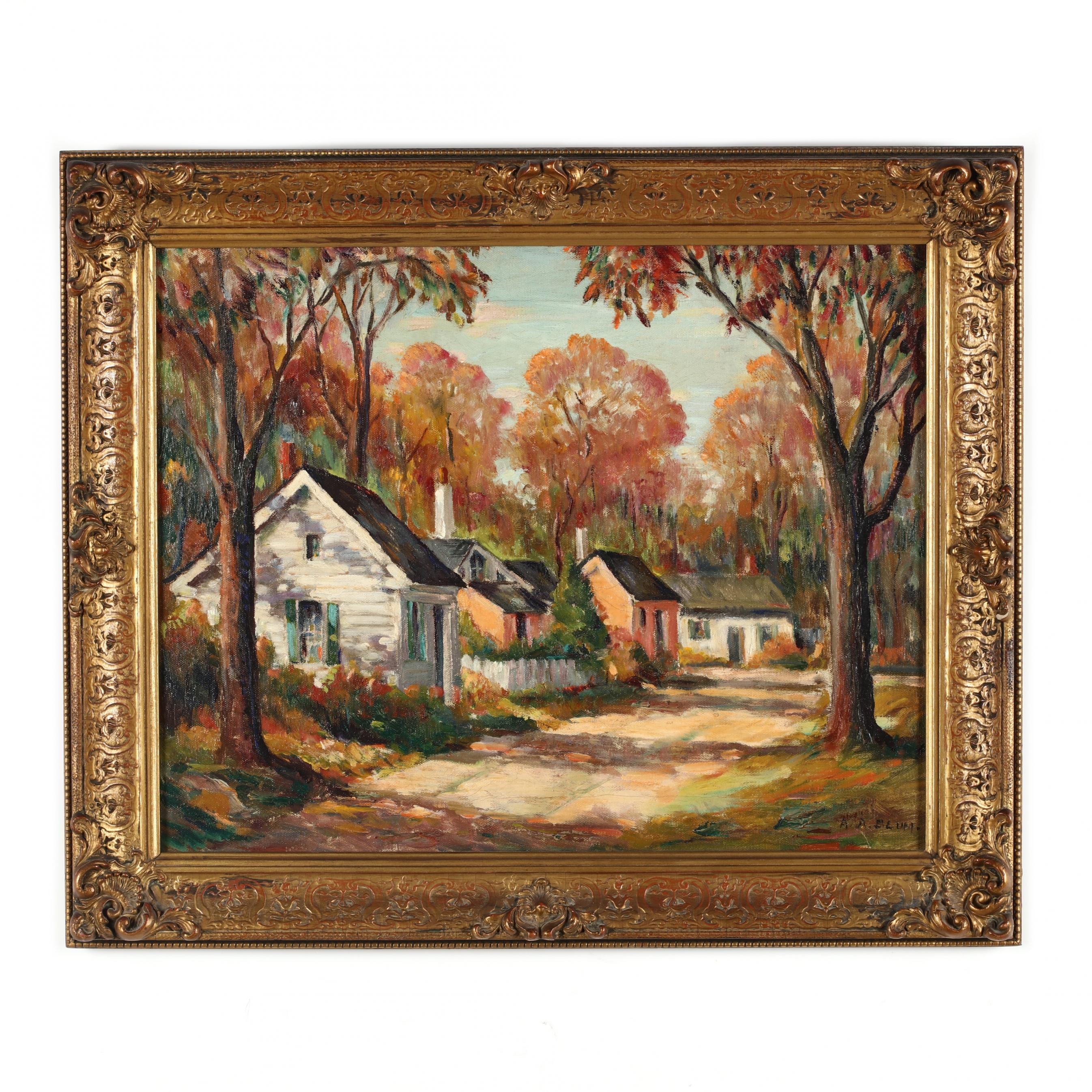 Artwork by Alexander A. Blum, Autumn in the Village, Made of Oil on canvas