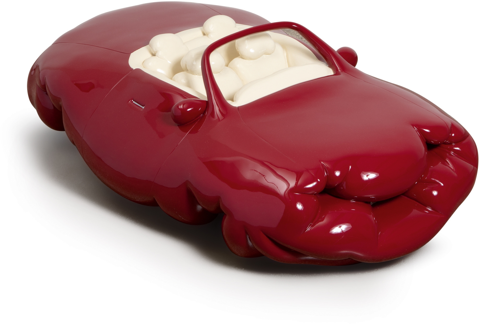 Artwork by Erwin Wurm, FAT CAR, Made of styrofoam, fiberglass, 