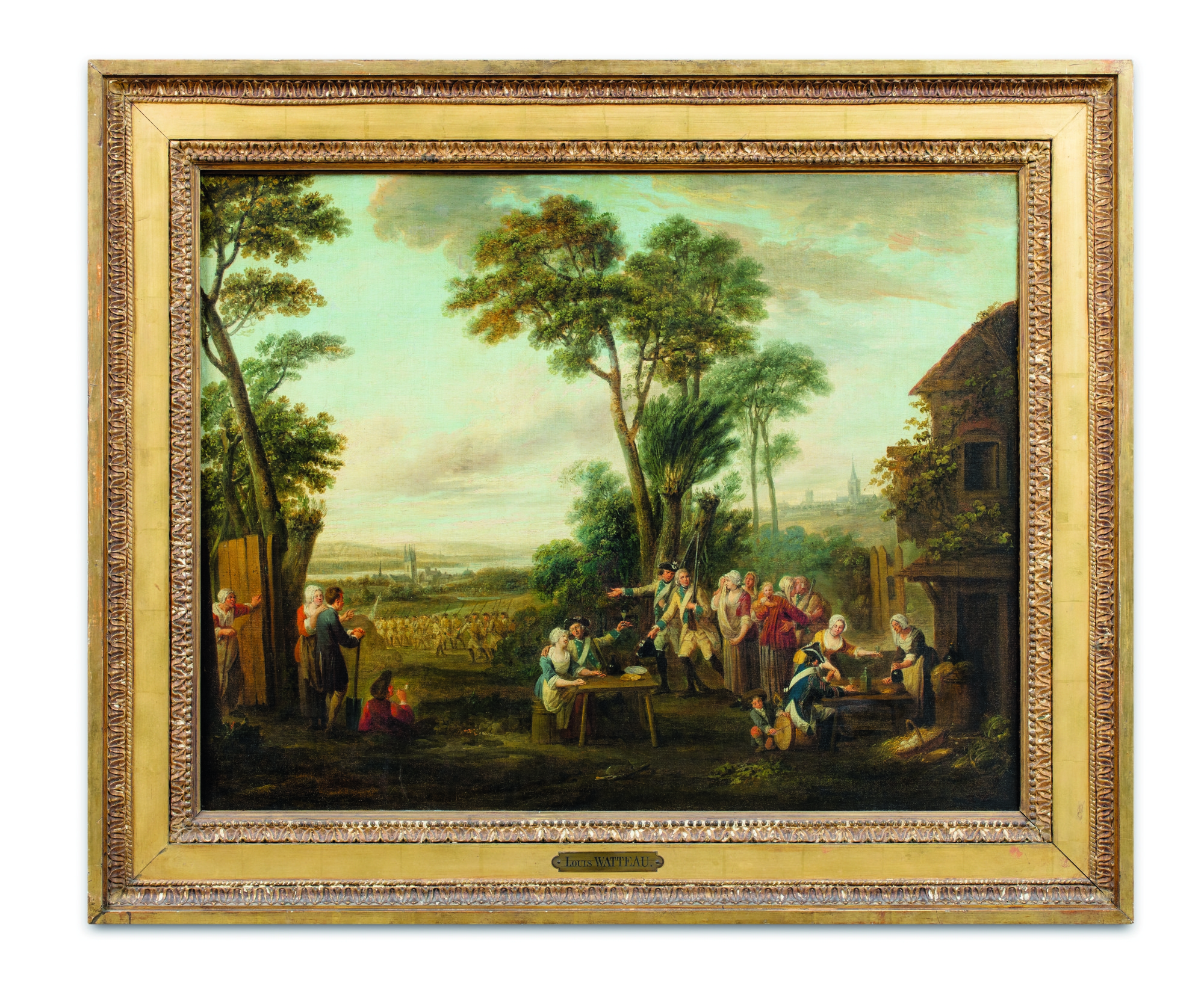 Artwork by Louis-Joseph Watteau, THE DEPARTURE OF THE CONSCRIPTS, Made of Oil on canvas
