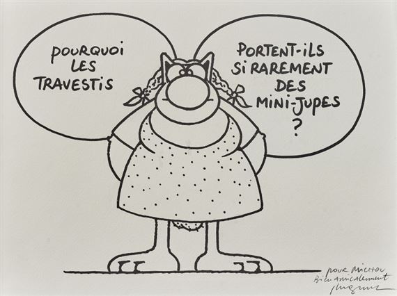 Philippe Geluck Sans Titre Le Chat Et Les Travestis Mutualart