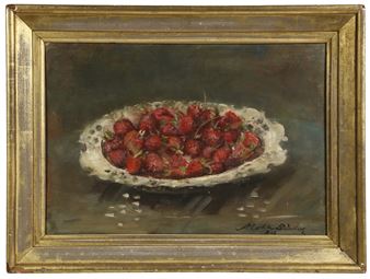 A Plate of Strawberries - Rhoda Birley