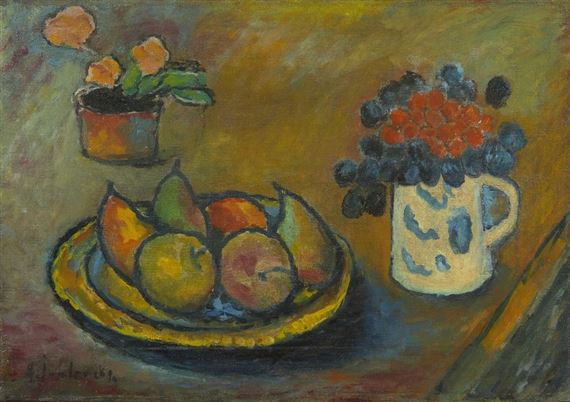 Stilleben mit birnen und äpfeln by Alexej von Jawlensky, Circa 1909
