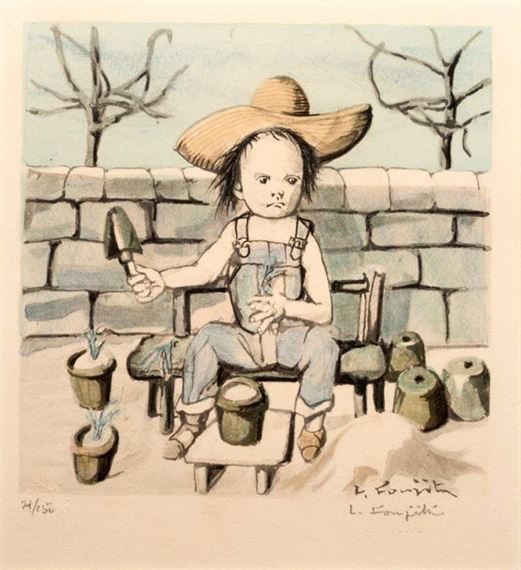 Leonard Tsuguharu Foujita | Nature morte à la pipe et à la poupée