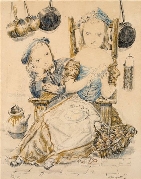 Leonard Tsuguharu Foujita | Nature morte à la pipe et à la poupée