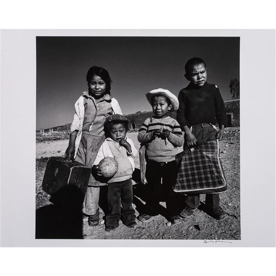 Niños Rumbo A La Escula by David Maawad, dated  1985