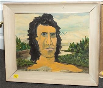 Two Framed Primitive Artworks - Marcus J. Staples