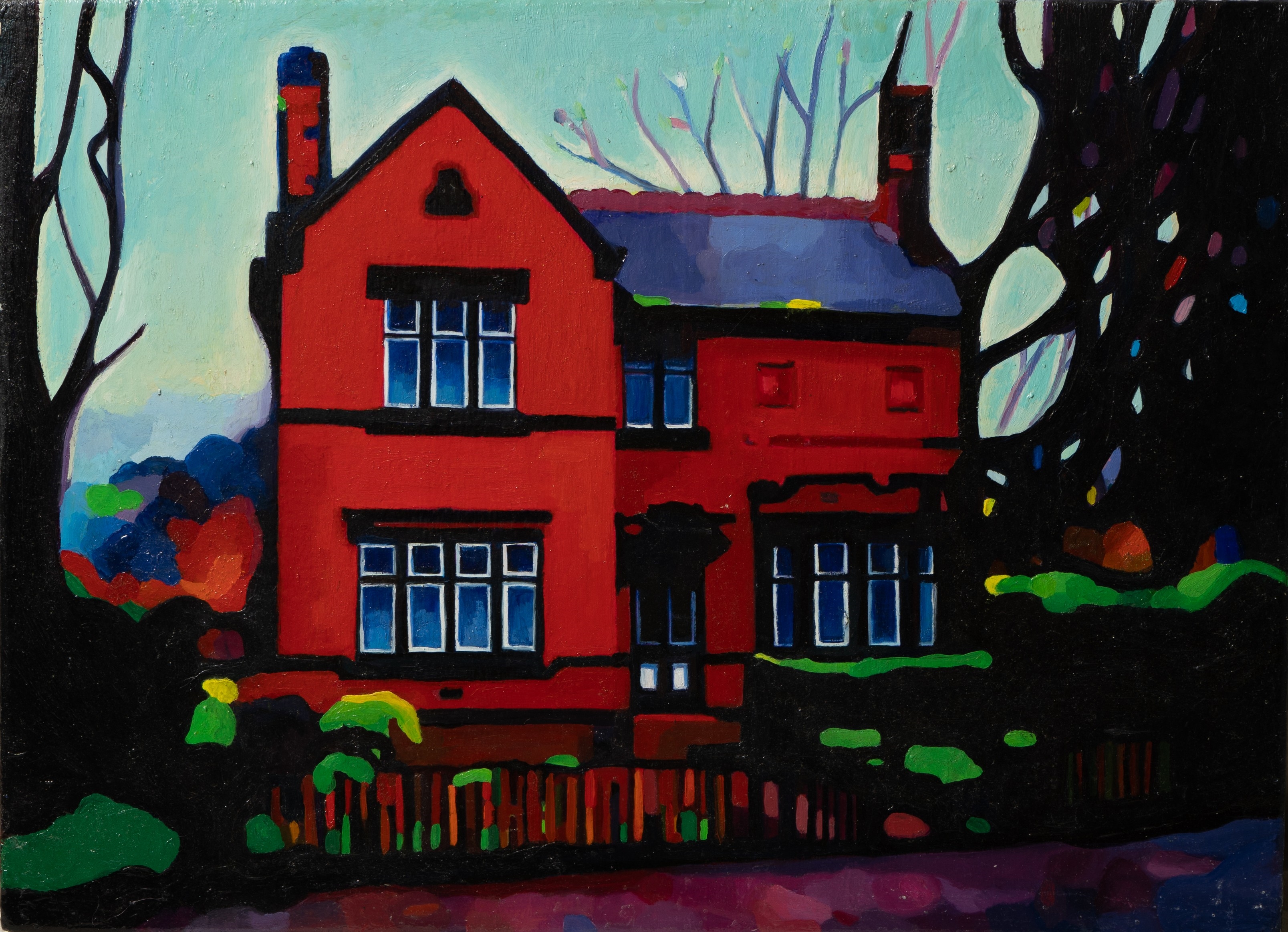Artwork by Richard Cuerden, Ptg ""Behind the Presbytery Doors", Made of oil on board