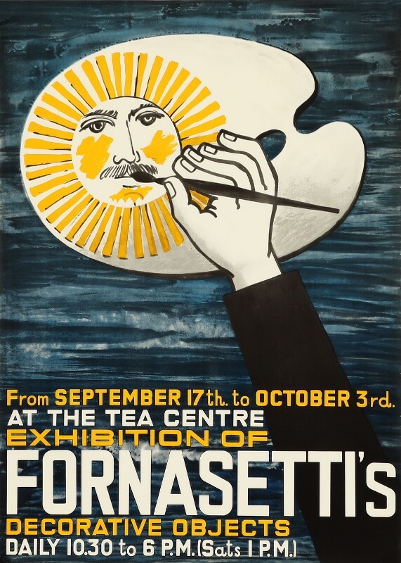 Exhibitionposter from Tea Centre by Piero Fornasetti, 1958