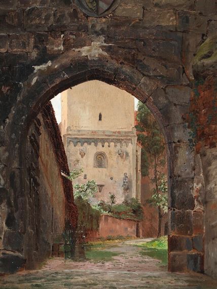 The town gate of Ravello by Niels Anders Bredal, 1859