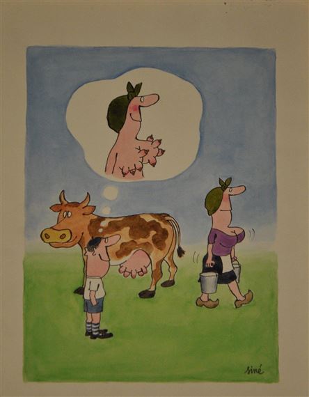 La laitière by Siné