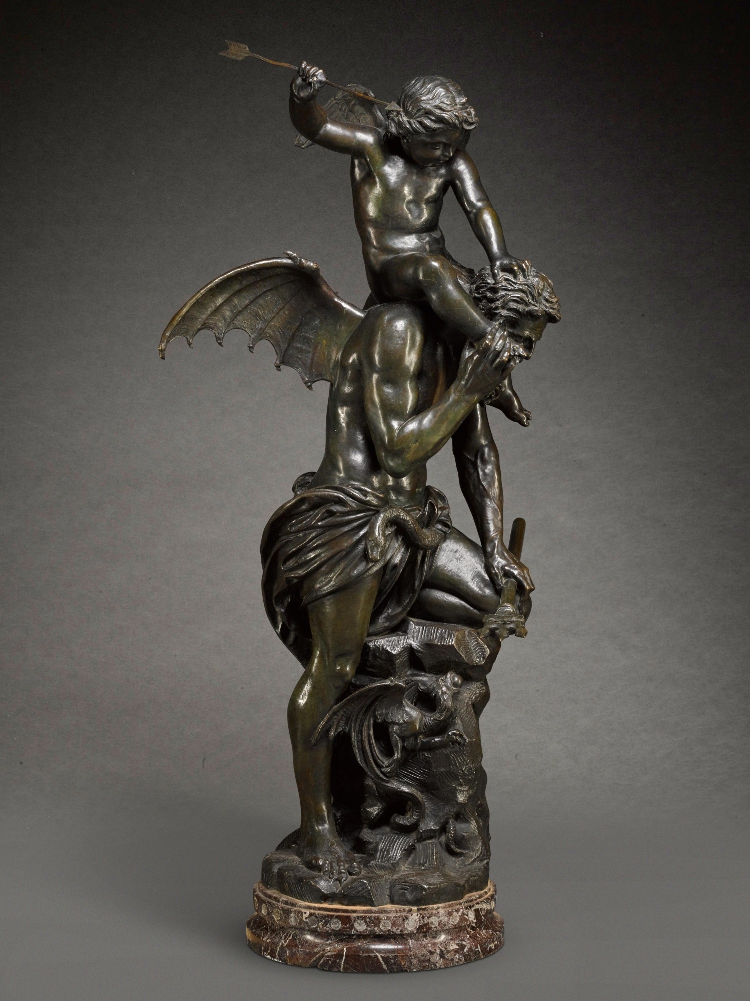 Maria Ighina Barbano | CUPID TOWERING OVER SATAN (1899) | MutualArt