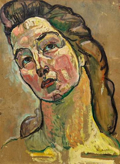 Head study for 'Blick ins Unendliche' (gaze into infinity)