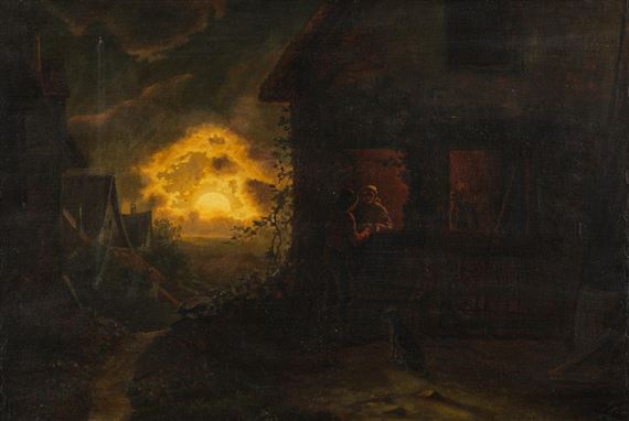 Paul Linke Maison En Bord De Mer Au Coucher De Soleil Mutualart