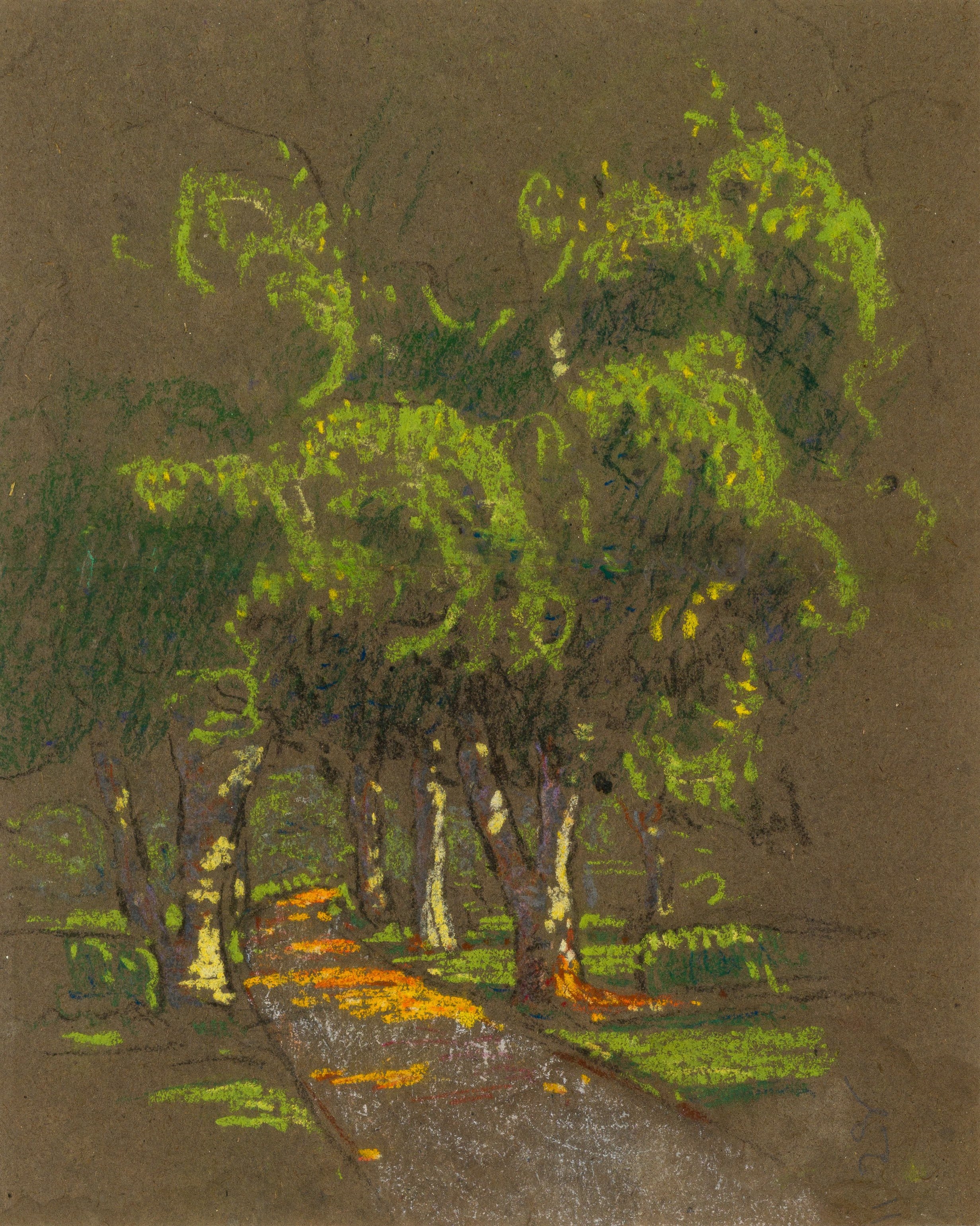 Artwork by Clément Sénèque, Botanical Gardens, Durban, Made of chalk pastel on paper
