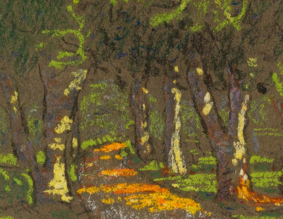 Artwork by Clément Sénèque, Botanical Gardens, Durban, Made of chalk pastel on paper