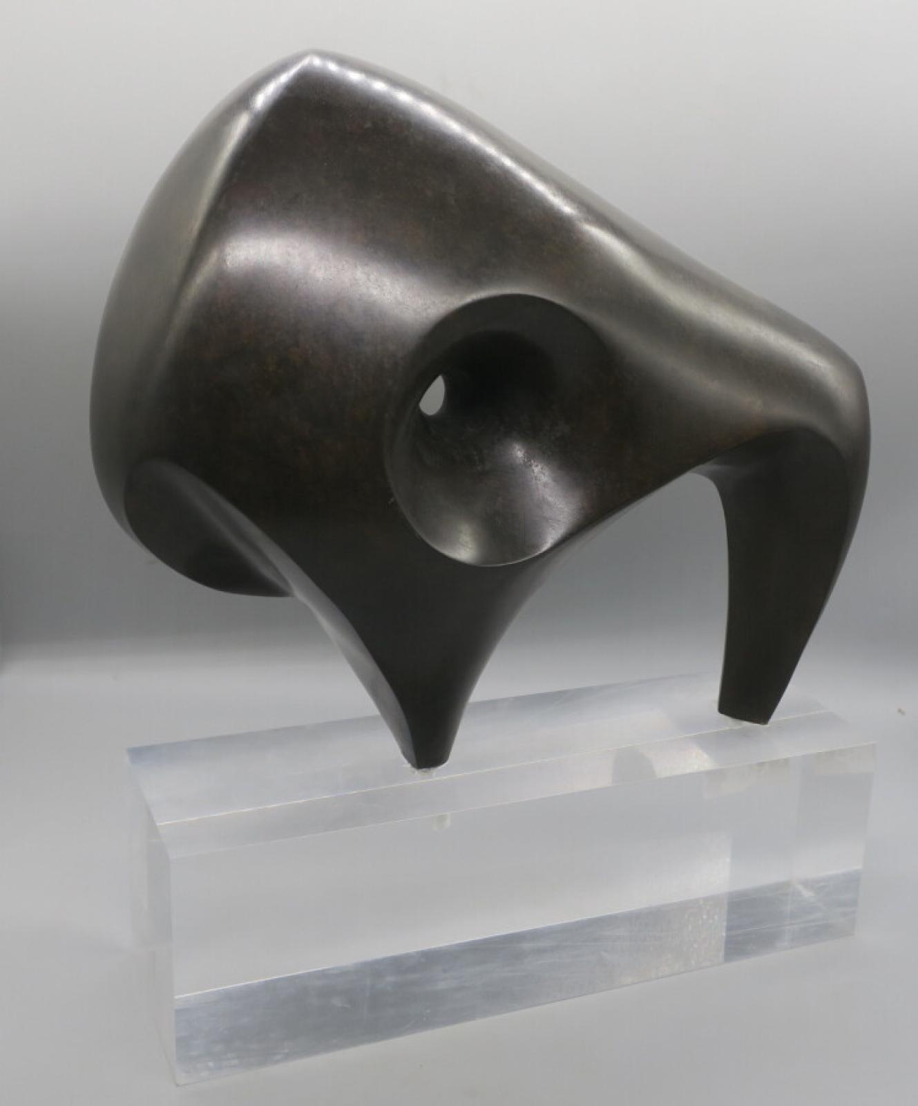 Artwork by Marcel Bodart, Bison, Made of Bronze with brown patina