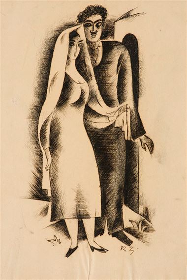 Italienisches Paar by Richard Ziegler, 1924