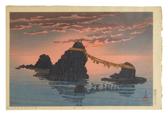 Three works: Futamigaura; Kiyomizu-dera no bostsu (Evening Snow at Kiyomizu Temple); Kawaguchi-ko (Kawaguchi Lake)