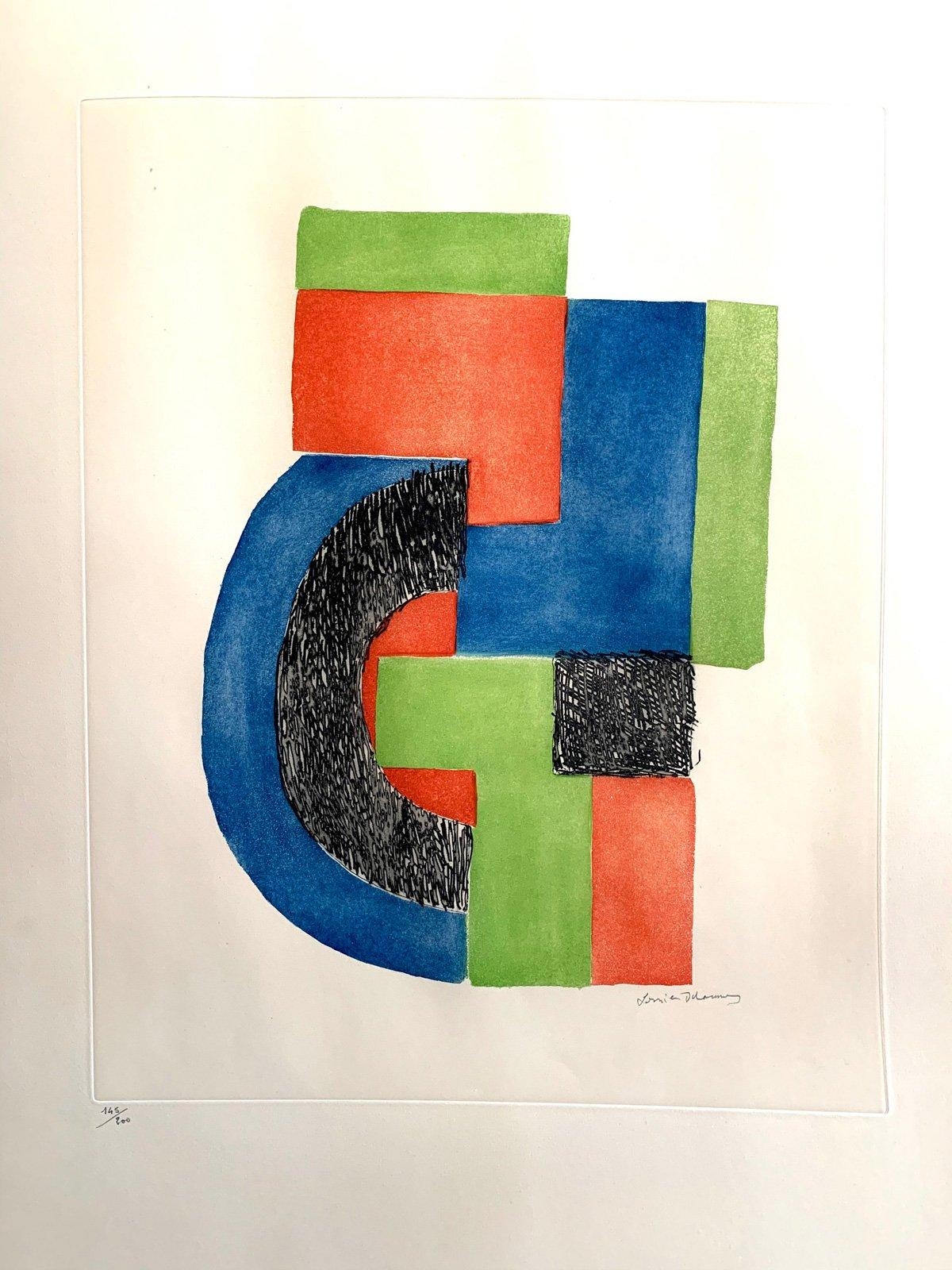 Artwork by Sonia Delaunay, TOTEM, Made of Colour etching