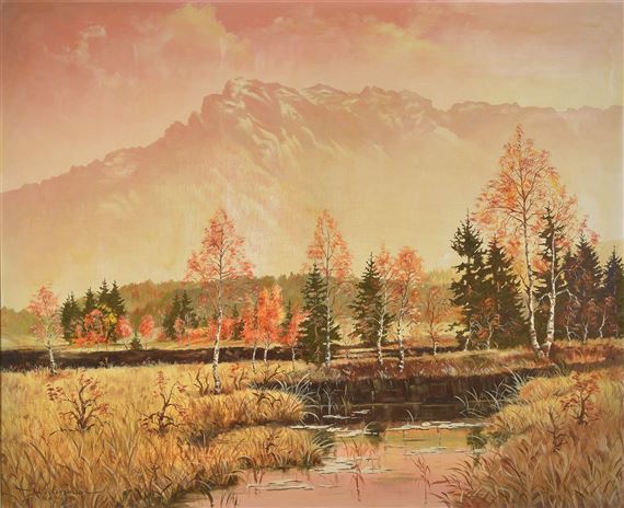 autumn in Dachauer Moos by Walter J. Boschan