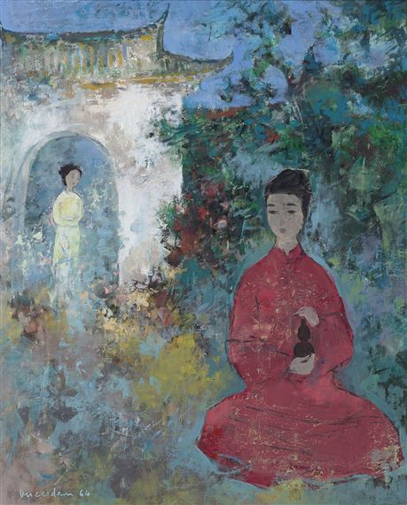 Vu-Cao Dam | A la pagode (At the Pagoda) (1964) | MutualArt