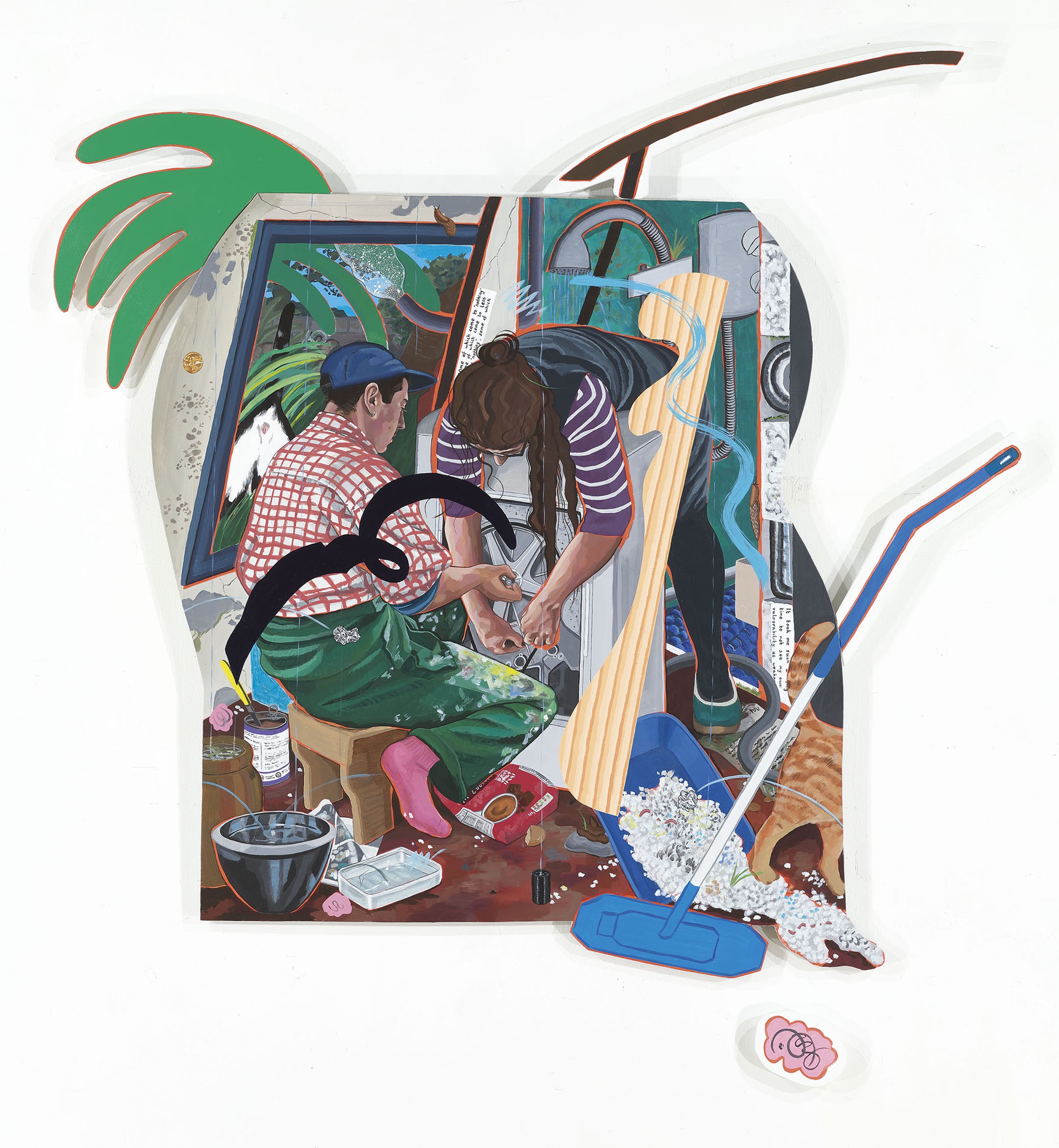 Artwork by Flo Brooks, Full of Sediment, Full of Doubt, Made of acrylic on wood