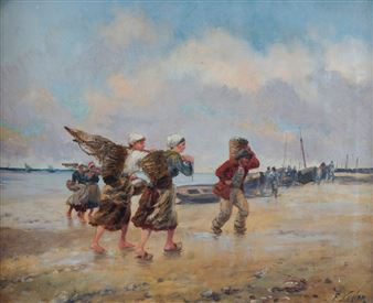 Pescatori a riva - F. Vogler