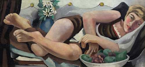 Artwork by Friedrich Wilhelm Meyer, Woman reclining , Made of Oil on canvas