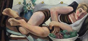 Woman reclining  - Friedrich Wilhelm Meyer