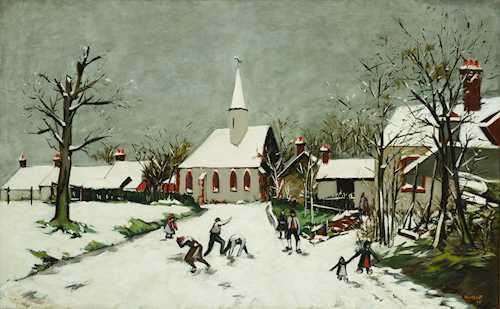 Les enfants dans la neige  by Robert Humblot, 1945