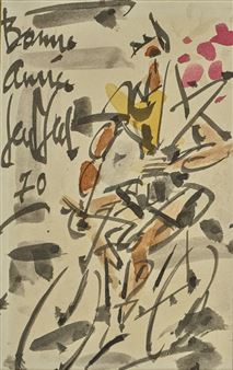 Paul Gen L Homme A La Veste Bleue Dit L Elegant 1928 Mutualart