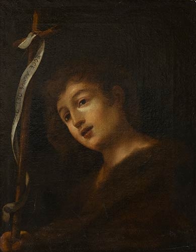 Artwork by Roman School, 17th Century, Young Saint John the Baptist, Made of Oil on canvas