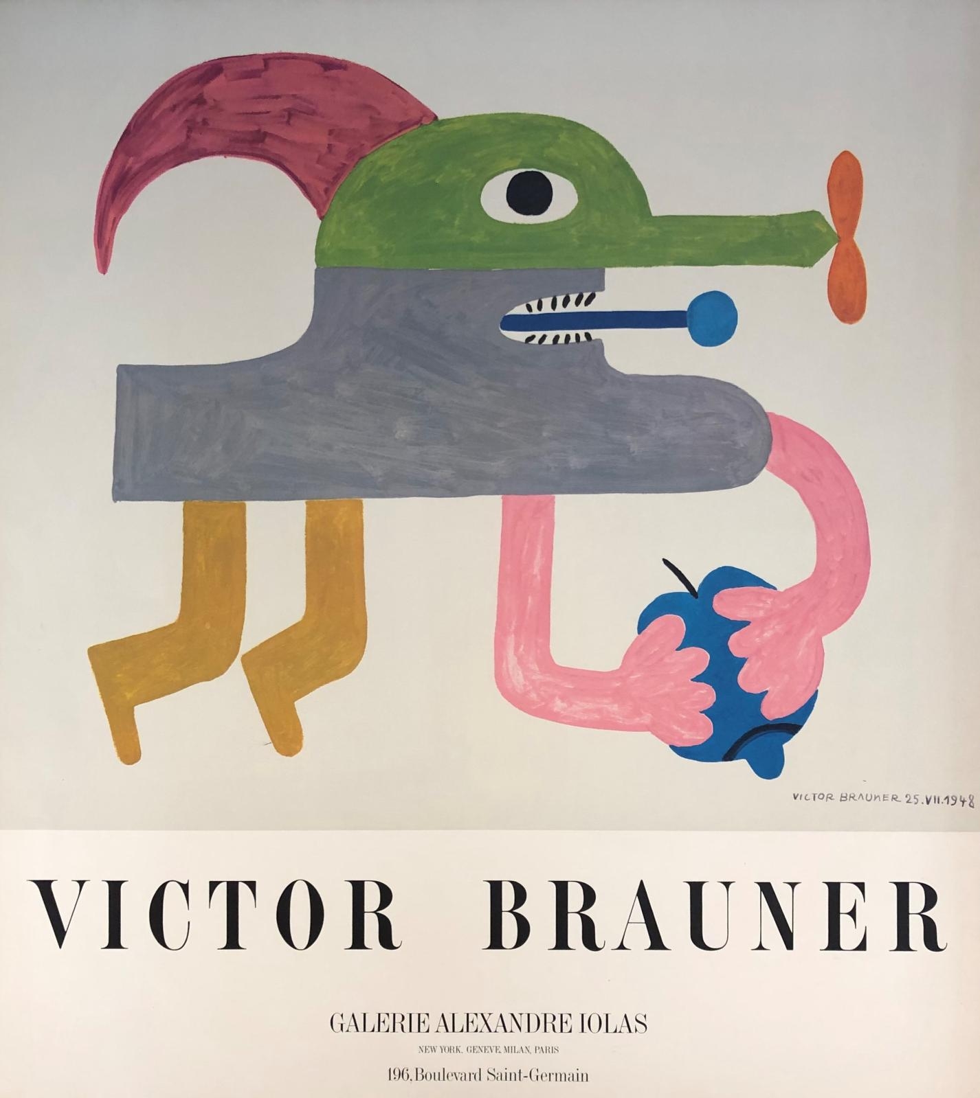 Victor Brauner | Affiche d'exposition à la Galerie Alexandre IOLAS ...