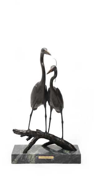 "Great Blue Herons" by Robert Refvem, 1986