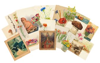 Twenty-two studies of flowers, mushrooms, landscapes and animals - Grand Duchess Xenia